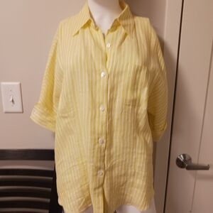 Womens 100% linen blouse